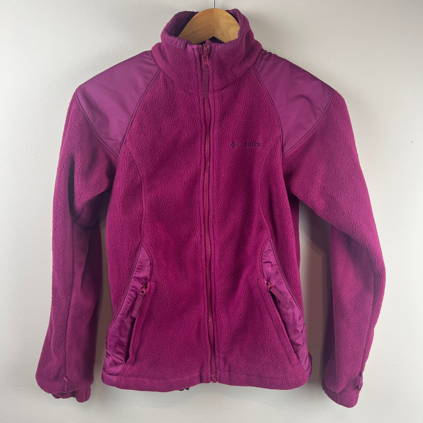 Columbia Magenta Interchange Full Zip Fleece Jacket Xs